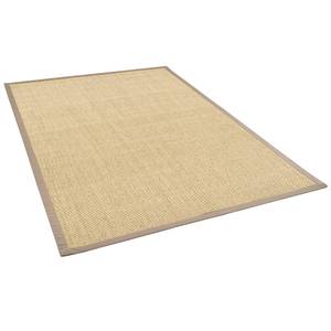 Sisalteppich Natura Klassisch Bordüre Cremeweiß - Taupe - 150 x 150 cm