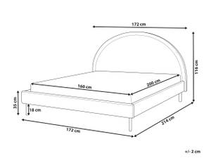 Lit double MARGUT Blanc - Largeur : 172 cm