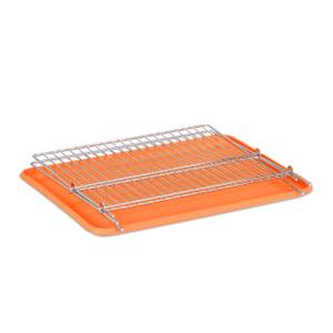 Égouttoir pour la vaisselle avec plateau Orange - Argenté