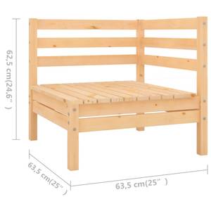 Garten-Lounge-Set (4-teilig) 3010500 Braun - Massivholz - Holzart/Dekor - 64 x 29 x 64 cm