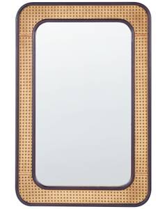 Miroir BERNAS Noir - Marron - Bois manufacturé - 60 x 90 x 1 cm