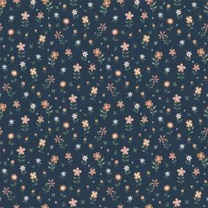 papier peint fleurs 6979 Bleu