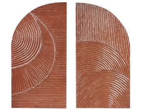 Wandobjekt MUSI 2-tlg Rot - Holzwerkstoff - 40 x 80 x 2 cm