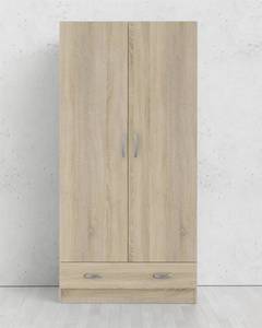 Kleiderschrank mit zwei Türen und einer Braun - Holzwerkstoff - 80 x 171 x 36 cm