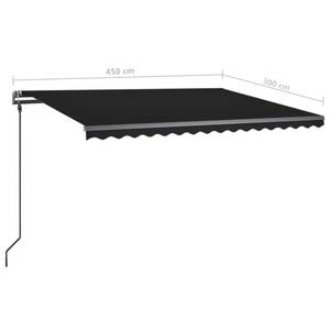 Auvent rétractable 3006677-1 Anthracite - 300 x 450 cm