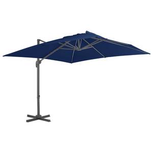 Ampelschirm mit Alu-Mast Blau - 300 x 258 cm