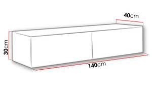 Hänge Lowboard-TV Vigo 140 Hochglanz Grau