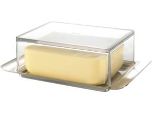Butterdose BRUNCH Silber - Metall - 16 x 6 x 10 cm