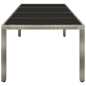 Gartentisch Grau - Metall - Polyrattan - 250 x 75 x 250 cm