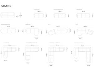 modulares U-Formsofa SHANE 8 Sitzplätze Schwarz