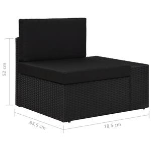 Garten-Lounge-Set Schwarz - Metall - 50 x 26 x 90 cm