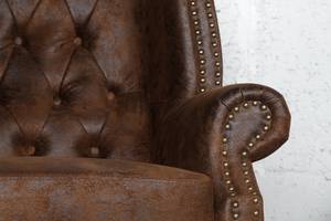 Sessel CHESTERFIELD Braun - Textil - 85 x 105 x 75 cm