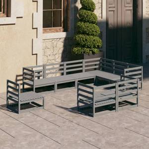 Garten-Lounge-Set (9-teilig) 3009833-1 Grau