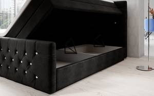 Boxspringbett Nobile Schwarz - Breite: 200 cm - H2