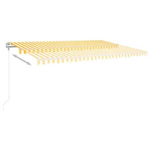 Auvent rétractable 3006542-3 Blanc - Jaune - 300 x 1 x 500 cm