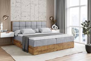 Boxspringbett LOLLI2 Hellgrau - Breite: 160 cm - H4