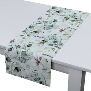 TISCHLÄUFER Flowers Grün - Textil - 40 x 1 x 130 cm