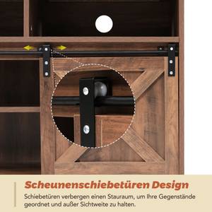 TV-Schrank GLOWNatur Ⅱ Braun - Holzwerkstoff - Metall - 40 x 60 x 150 cm
