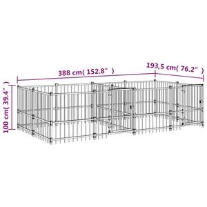 Chenil pour chien 3016252 Profondeur : 388 cm