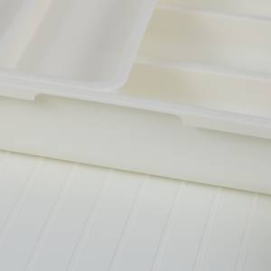 Range-couverts extensible pour tiroirs Blanc