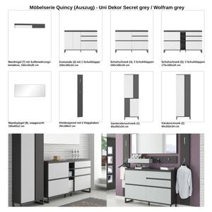 Garderobe Quincy 10 Grau - Holzwerkstoff - 200 x 190 x 35 cm