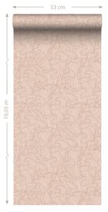 Tapete Koralle 7397 Pink - Naturfaser - Textil - 50 x 900 x 900 cm