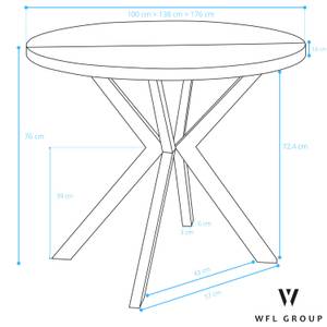 Esstisch Vincento Eiche Wotan Dekor - 100 x 100 cm