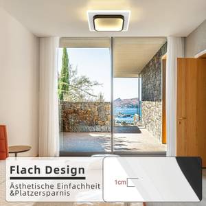 LED Deckenleuchte Harmonie Weiß - Kunststoff - 24 x 7 x 24 cm