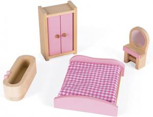 Mademoiselle Puppenhaus Pink - Massivholz - 30 x 54 x 41 cm