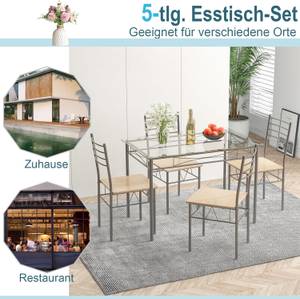 Essgruppe aus Glas (5 teilig) Braun - Glas