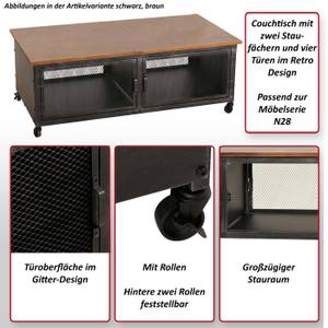 Couchtisch N28 Schwarz - Braun