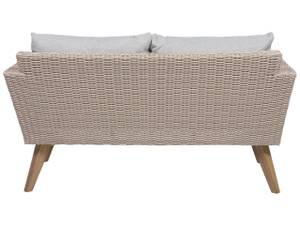 Sitzgruppe VITTORIA 4-tlg Beige - Blau - Braun - Grau - Polyrattan - 135 x 71 x 70 cm