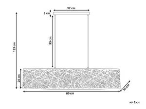 Lampe suspension SEVESO Argenté - Métal - 80 x 125 x 80 cm