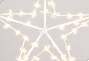 Décoration de Noël Étoile LED Blanc - Métal - 85 x 10 x 85 cm