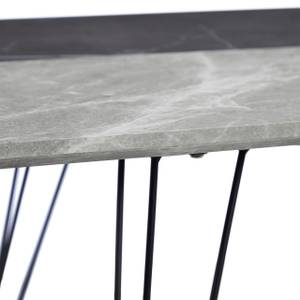 Table basse bicolore Noir - Gris - Bois manufacturé - Métal - 110 x 47 x 61 cm