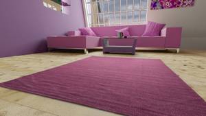 Kelim Modern - 160x90cm Violett - Naturfaser - 90 x 1 x 160 cm