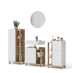 Badmöbel Set Karen 40786 Braun - Weiß - Holzwerkstoff - 60 x 65 x 35 cm