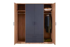 l' armoire Liora Gris - Bois massif - 180 x 199 x 58 cm