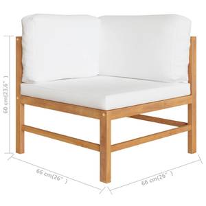 Garten-Lounge-Set (3-teilig) 3011651-2 Weiß - Holzwerkstoff - Holzart/Dekor - 66 x 60 x 66 cm