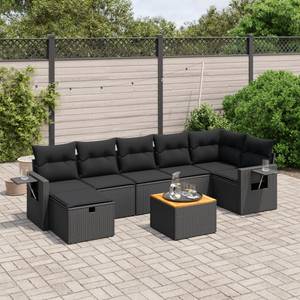 Gartensitzgruppe K5266(8-tlg) Schwarz - Massivholz - 69 x 62 x 62 cm