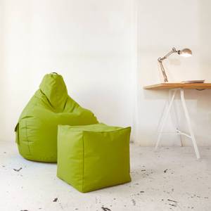 Sitzsack-Hocker Pouf "Cube" 40x40x40cm Grün