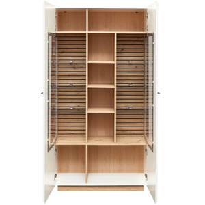 Vitrine Frederik 2 LED Weiß - Holzwerkstoff - 98 x 190 x 40 cm