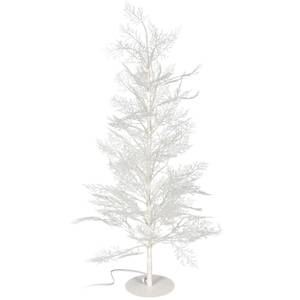 Weihnachtsbaum mit LED-Beleuchtung, 90cm Weiß - Kunststoff - 44 x 90 x 44 cm