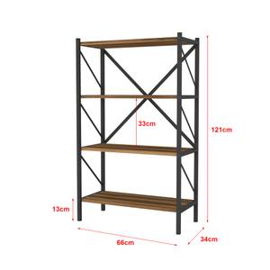 Bücherregal Vanylven Nussbaum Dekor - Höhe: 121 cm