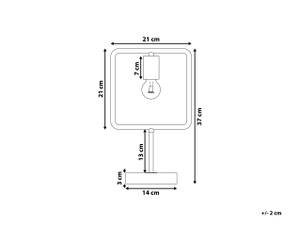 Lampe de table MUNDO Gris - Métal - 21 x 37 x 21 cm