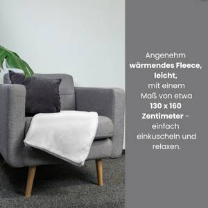 Fleecedecke basic Polar-Fleece Weiß