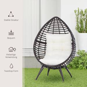 Rattan Doppel Strandkorb 867-047BN 227 x 397 x 257 cm