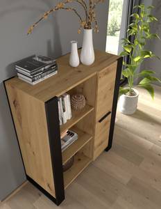 Kommode NUKA 90x45x110 Beige - Holzwerkstoff - Kunststoff - 90 x 110 x 45 cm