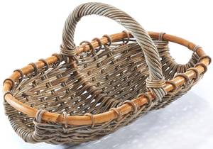 Aufbewahrungskorb WOVENPICKER GR Grau - Rattan - 35 x 15 x 58 cm