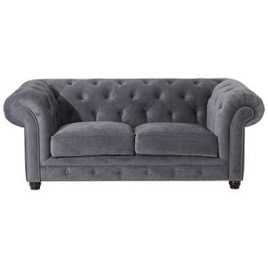 Orleans Sofa 2-Sitzer Grau - Textil - Holz teilmassiv - 196 x 77 x 100 cm